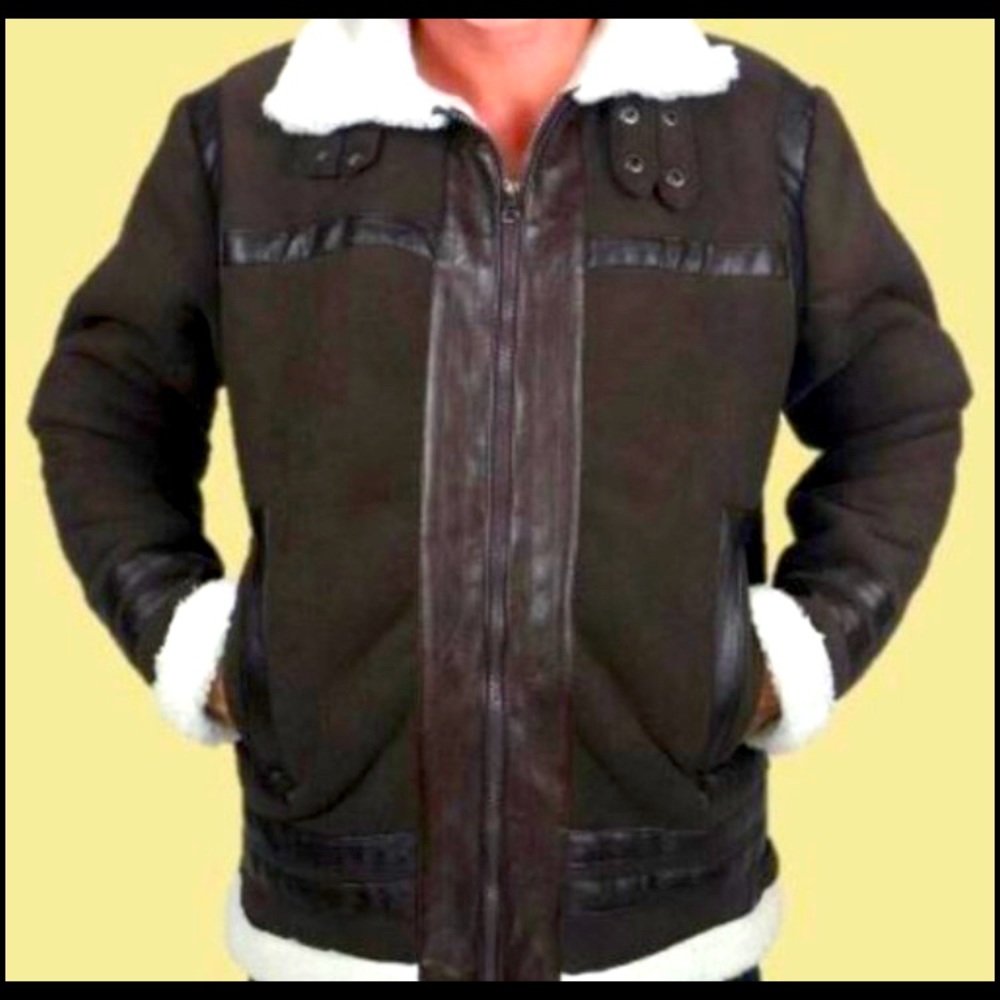 Men Heavy Sherpa Lined Jacket Size S M L XL